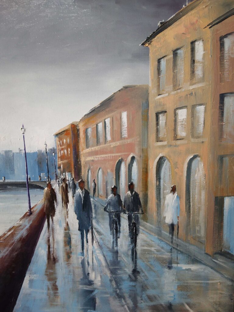 Afternoon in the Rain, 18 x 24 oil, $1000